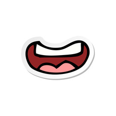 sticker of a cartoon mouth
