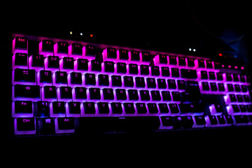 rgb mechanical gaming keyboard pc enthusiast gamer using