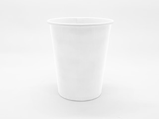 Colorful Glass Cup made from Plastic Paper in white Isolated Background
