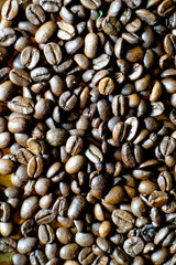 Kaffeebohnen, frischer Kaffee Tasse