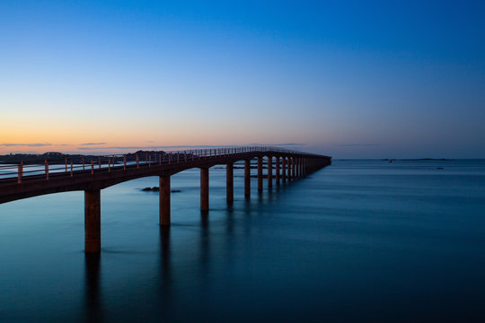 Bridge to Ferry to Ile de Batz , Roscoff, Brittany.