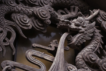 Chinese stone dragon art