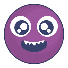 emoticon face with crazy teeth