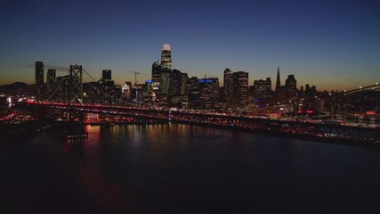 San Francisco downtown buildings skyline aerial