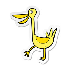 sticker of a funny cartoon duck