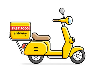 Scooter delivery isolated
