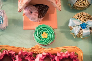 Cupcake on the table - Children's theme garden theme