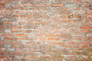 Old brick wall texture with scratches and crack