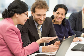Businesspeople having a meeting at the office