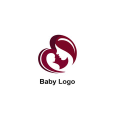 Sleeping Cute Baby Logo Designs Template