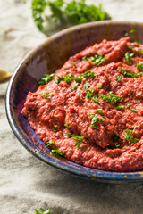 Homemade Red Beet Hummus