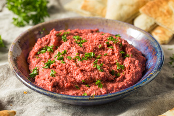 Homemade Red Beet Hummus