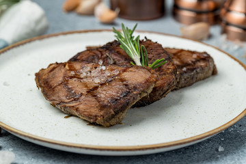 Beef steak sliced