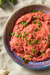 Homemade Red Beet Hummus