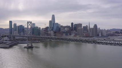 San Francisco downtown buildings skyline aerial