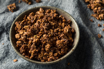 Homemade Chocolate Granola in a Bowl