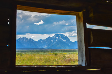 Fototapeta premium Mountain Window View