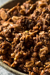Homemade Chocolate Granola in a Bowl