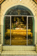 Templo budista Sule Pagoda em Yangon, Myanmar.