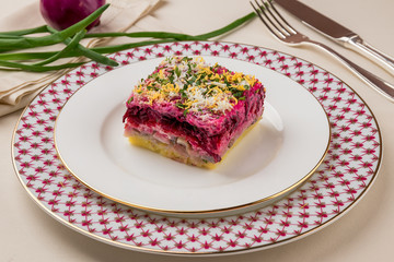 salad herring under fur coat