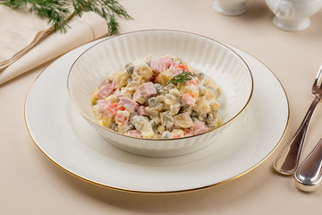 salad olivier on plate