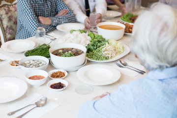 Family Happiness Enjoying Eating.