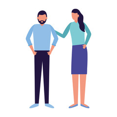 man and woman talk