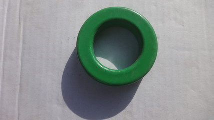 This is a picture of round ferrite core which is used for transformer production.