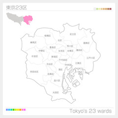 東京都の地図（東京23区）