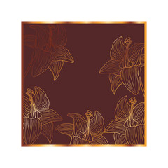 pattern flowers and leafs isolated icon