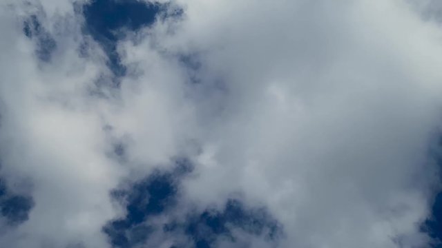TimeLapse of Clouds in Blue Sky, Busan, South Korea.