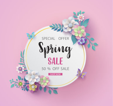 Spring sale background
