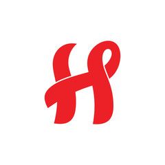 letter h hot flame design logo vector