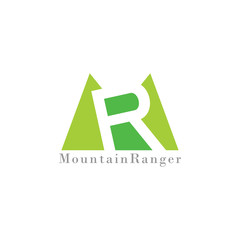 letters mr mountain ranger logo vector