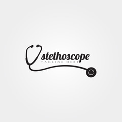 doctor stethoscope flat icon for apps or website
