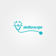 medical or doctor stethoscope on a white background.