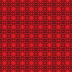 Seamless Geometric Vector Pattern. Design Paper For Scrapbook. Black red color