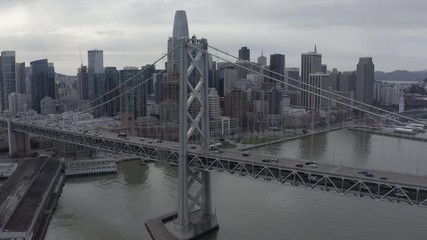 San Francisco downtown buildings skyline aerial