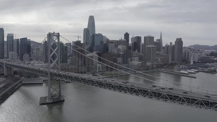 San Francisco downtown buildings skyline aerial