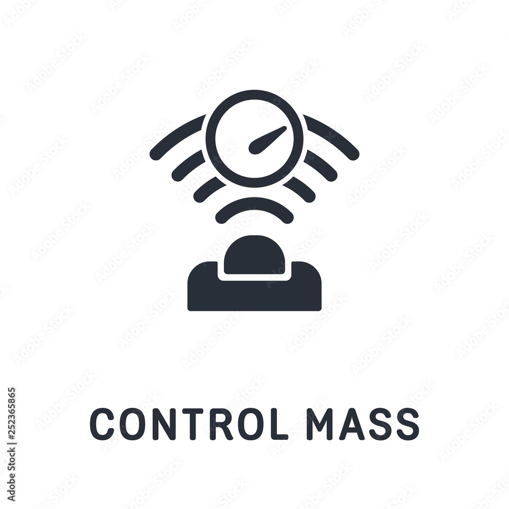Poster sensor control mass. vector icon.
