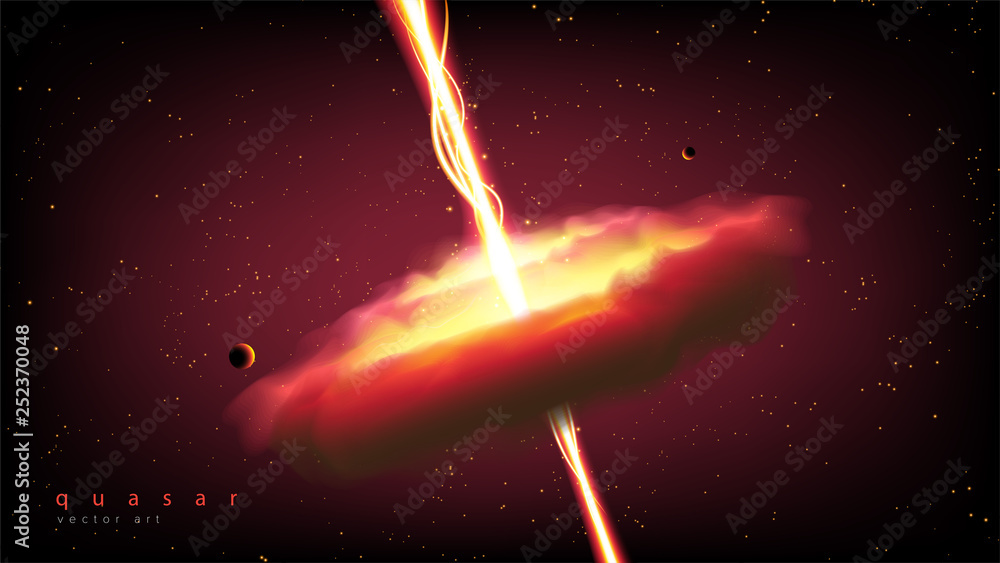 Poster abstract quasar effect in vector