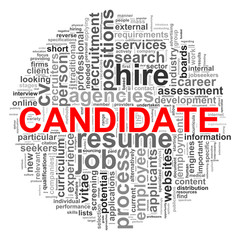 Circular wordcloud design candidate word tags