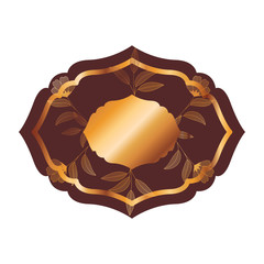 frame with plants and herbs isolated icon