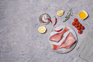 Fish raw snapper