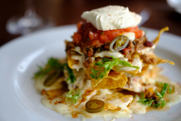 Nachos with cheese 