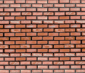 Orange brick wall for texture or background.