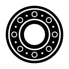 Ball bearing icon isolated on white background