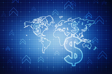 2d rendering Dollar symbol 