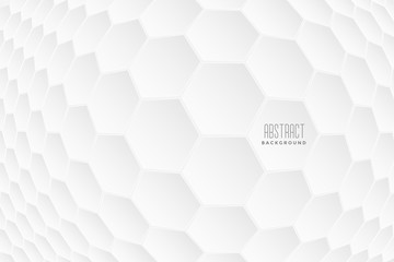 abstract hexagonal 3d shapes white background