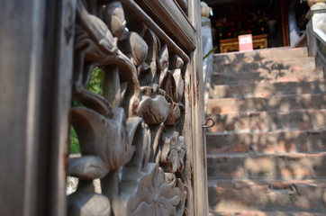 Old temple wood details